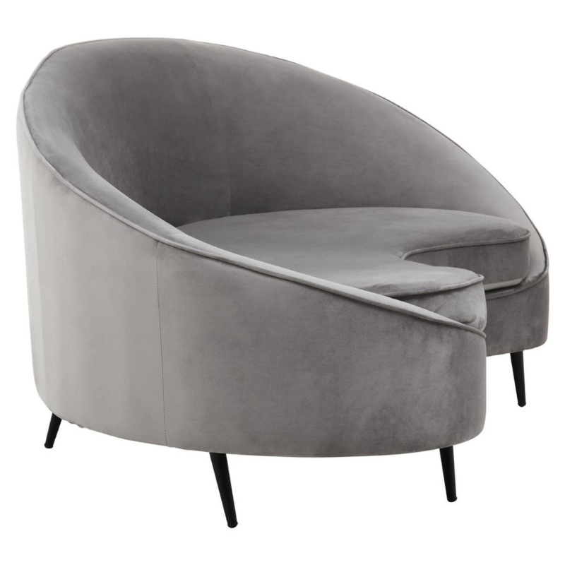 Hasina Three Seat Grey Velvet Sofa – Modern Sophistication & Luxurious Comfort | Luxe Living Furniture