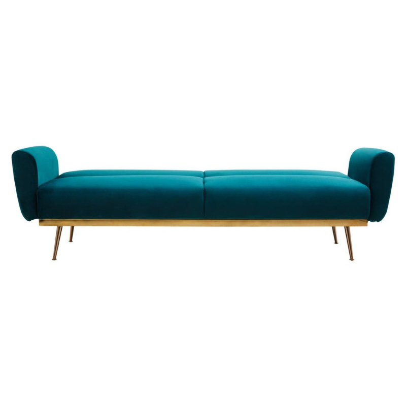 Hatton Green Velvet Sofa Bed – Luxurious Style & Practical Comfort | Luxe Living Furniture