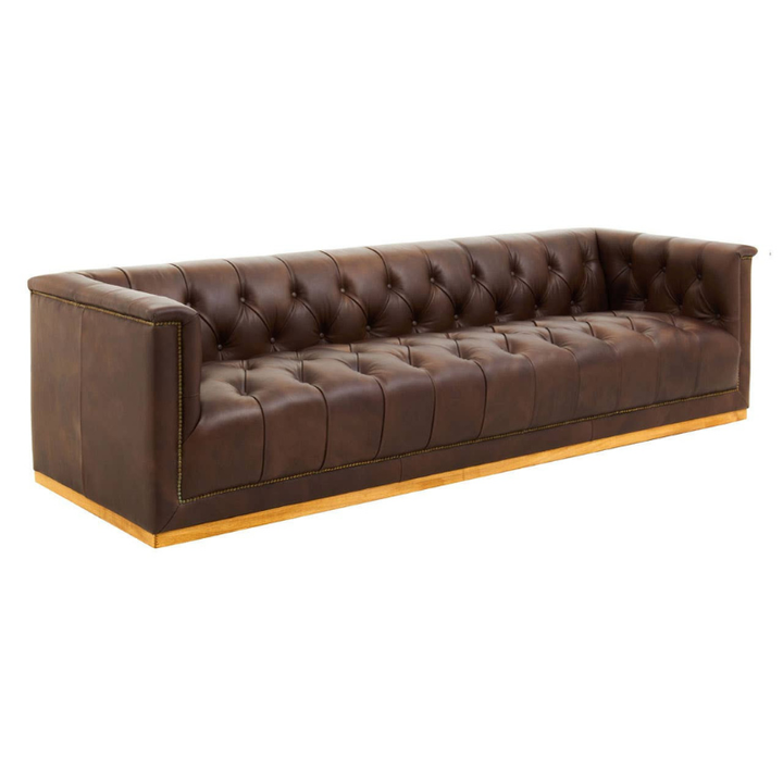 King Three Seater Tufted Leather Sofa – Timeless Elegance & Luxurious Comfort | Luxe Living Furniture