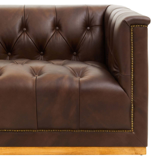 King Three Seater Tufted Leather Sofa – Timeless Elegance & Luxurious Comfort | Luxe Living Furniture