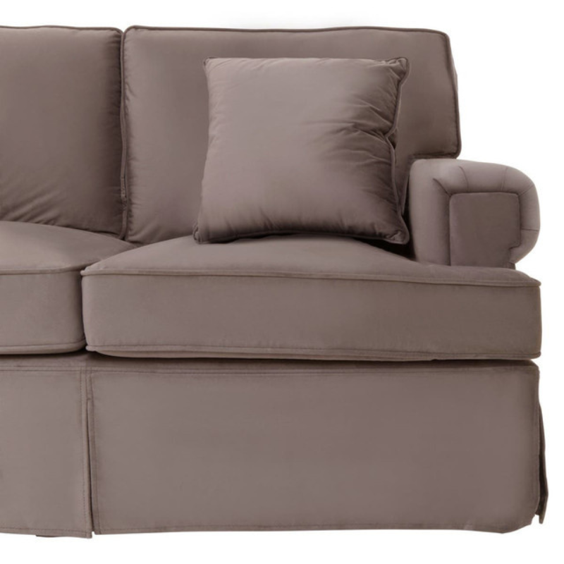 Ralph Three Seat Mink Velvet Sofa – Modern Luxury & Elegant Comfort | Luxe Living Furniture