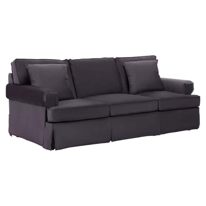 Ralph Three Seat Black Velvet Sofa – Sleek Modern Design & Luxurious Comfort | Luxe Living Furniture