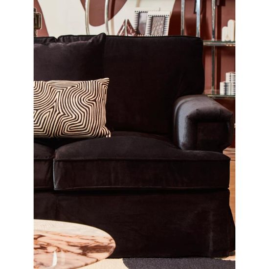 Ralph Three Seat Black Velvet Sofa – Sleek Modern Design & Luxurious Comfort | Luxe Living Furniture
