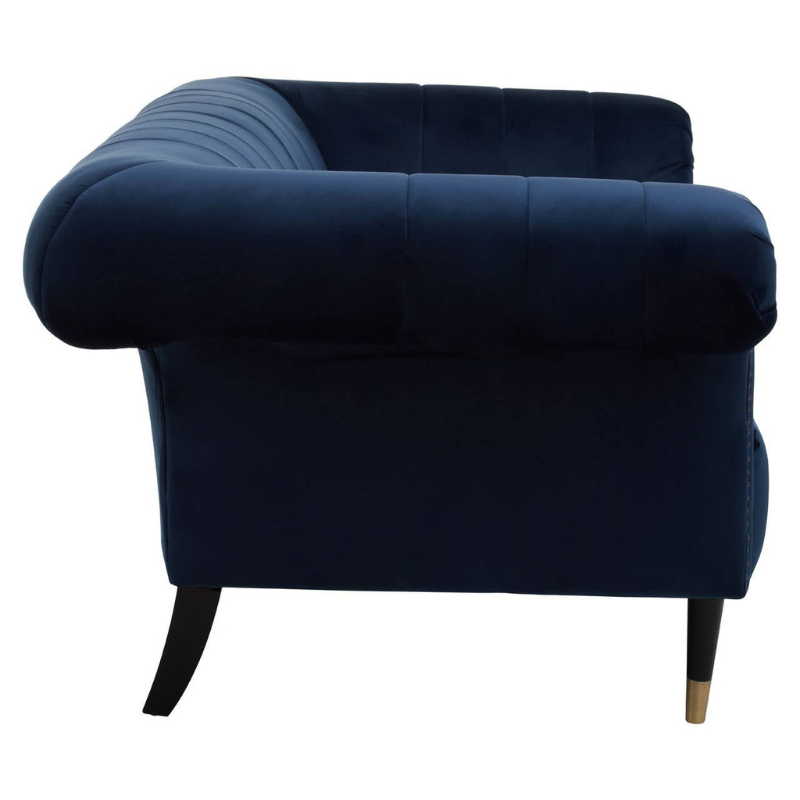Siena Two Seat Midnight Blue Velvet Sofa – Modern Elegance & Luxurious Comfort | Luxe Living Furniture