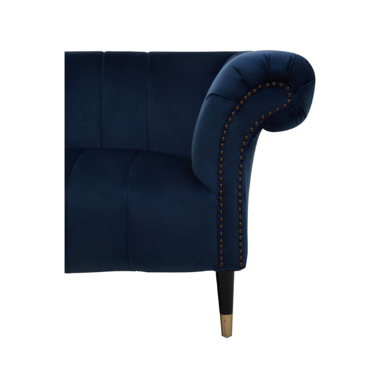Siena Two Seat Midnight Blue Velvet Sofa – Modern Elegance & Luxurious Comfort | Luxe Living Furniture