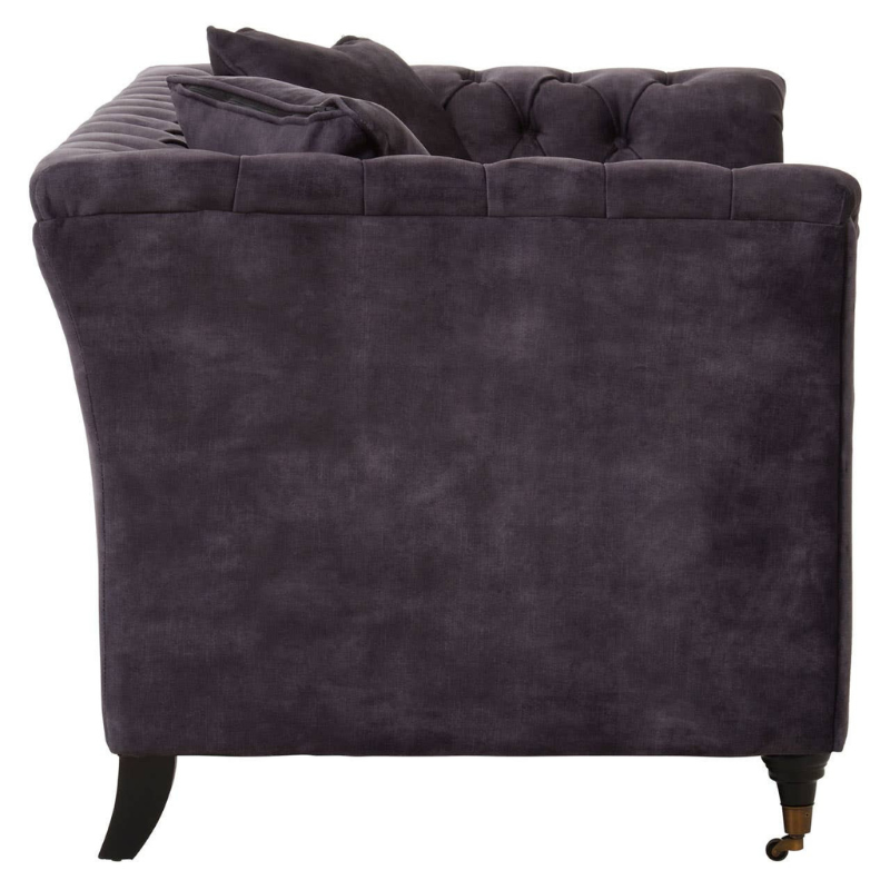 Sabrina Two Seat Grey Velvet Sofa – Modern Elegance & Luxurious Comfort | Luxe Living Furniture