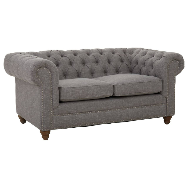 Stella Two Seat Grey Linen Sofa – Modern Style & Everyday Comfort | Luxe Living Furniture