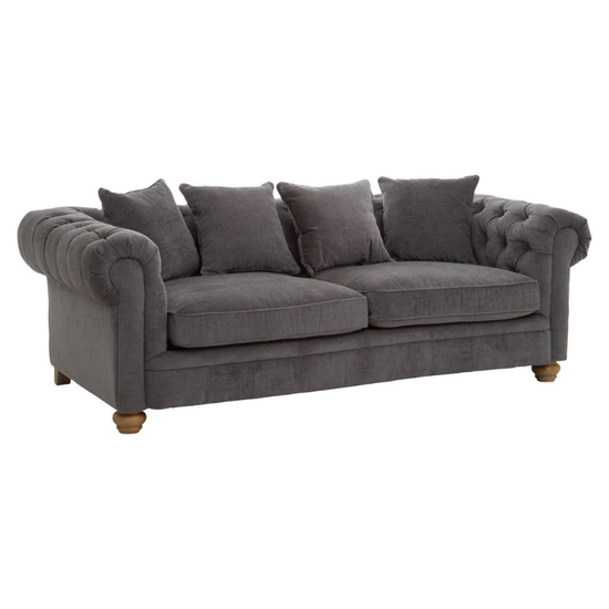 Spencer Three Seat Grey Fabric Sofa – Modern Comfort & Timeless Sophistication | Luxe Living Furniture