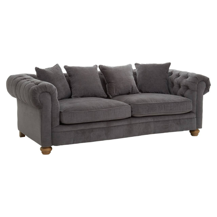 Spencer Three Seat Grey Fabric Sofa – Modern Comfort & Timeless Sophistication | Luxe Living Furniture