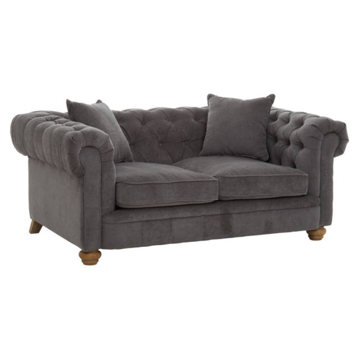 Spencer Two Seat Grey Fabric Sofa – Contemporary Style & Everyday Comfort | Luxe Living Furniture
