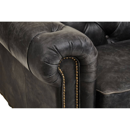 Hoxton Ebony Leather Sofa – Timeless Craftsmanship & Luxurious Comfort | Luxe Living Furniture