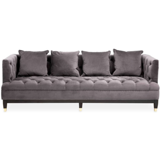 Sefira 3 Seat Viola Pirate Grey Fabric Sofa – Modern Elegance & Luxurious Comfort | Luxe Living Furniture