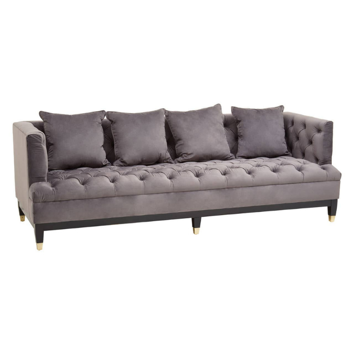 Sefira 3 Seat Viola Pirate Grey Fabric Sofa – Modern Elegance & Luxurious Comfort | Luxe Living Furniture
