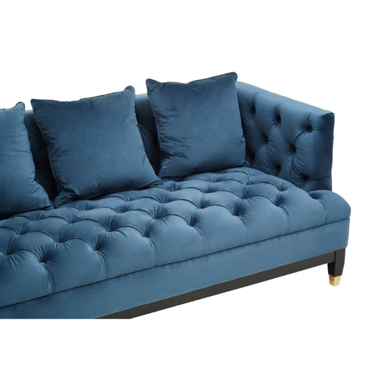 Sefira 3 Seat Navy Fabric Sofa – Modern Comfort & Elegant Style | Luxe Living Furniture