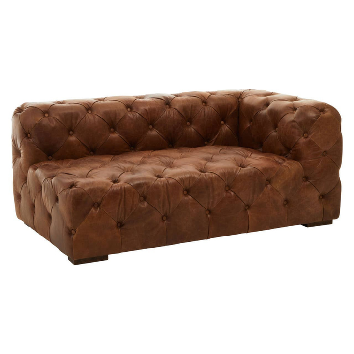 Hoxton Tufted Leather Left Arm Sofa – Timeless Craftsmanship & Modern Luxury | Luxe Living Furniture