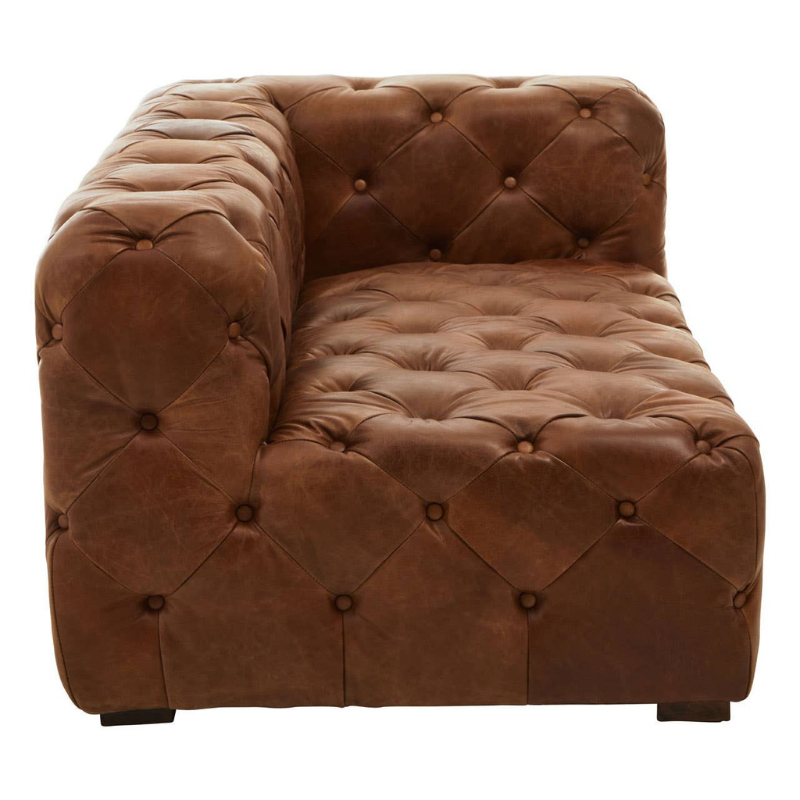 Hoxton Tufted Leather Left Arm Sofa – Timeless Craftsmanship & Modern Luxury | Luxe Living Furniture