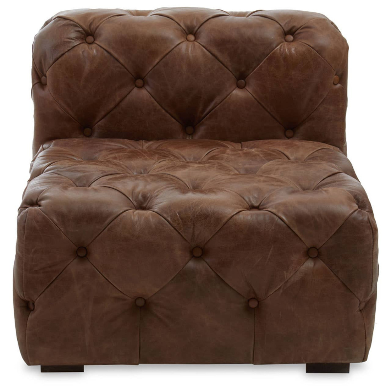 Hoxton Tufted Leather Chair – Luxury Tufted Accent Chair in Premium Leather