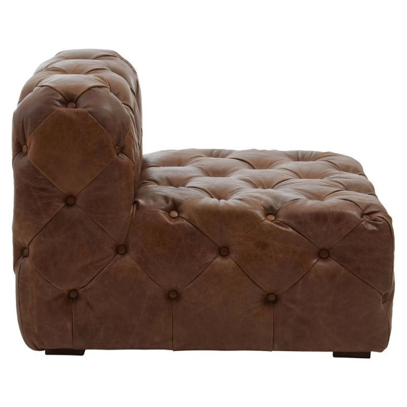 Hoxton Tufted Leather Chair – Luxury Tufted Accent Chair in Premium Leather