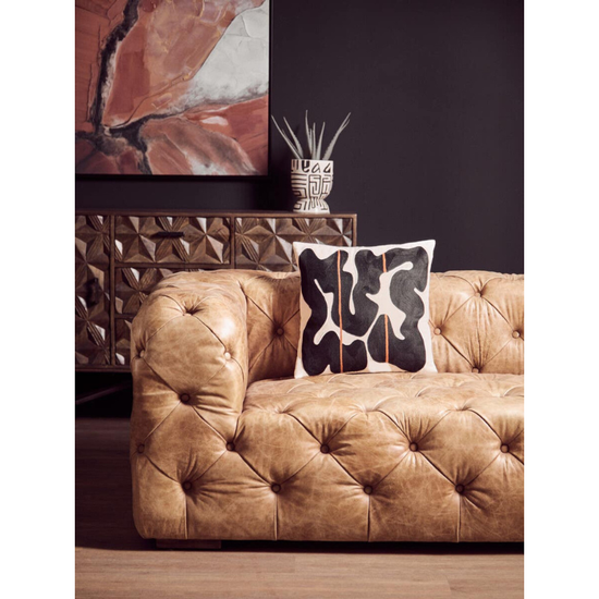 Hoxton 3 Seat Tufted Leather Sofa – Luxury Chesterfield-Style Leather Couch