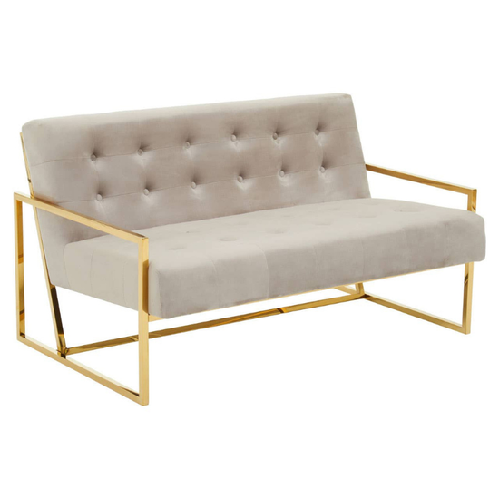 Azalea Two Seat Mink Velvet Sofa – Luxury Modern Velvet Loveseat