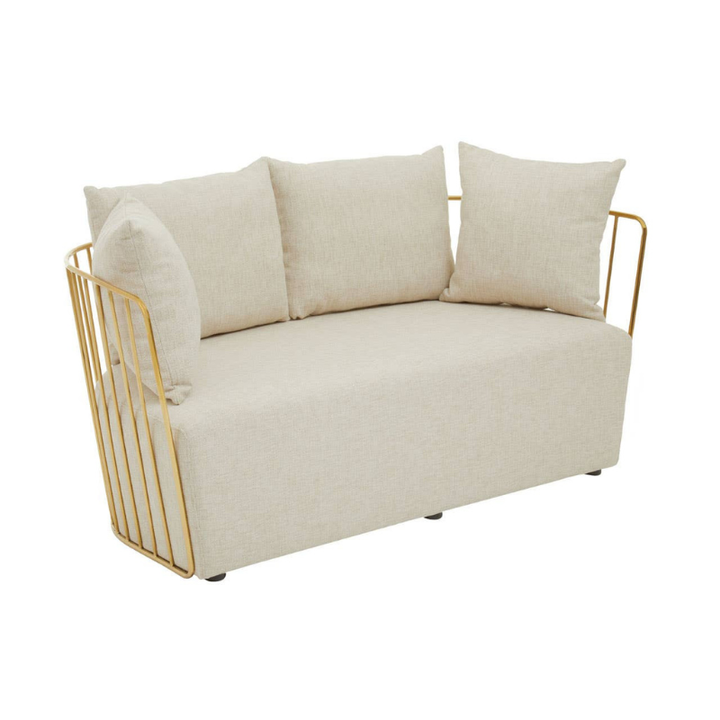 Azalea Two Seat Natural Fabric Sofa – Modern Comfort & Stylish Design