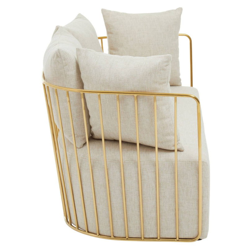 Azalea Two Seat Natural Fabric Sofa – Modern Comfort & Stylish Design