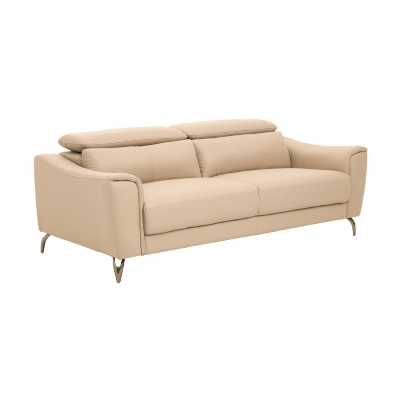 Padua 3 Seat Stone Leather Sofa – Luxury Modern Leather Couch