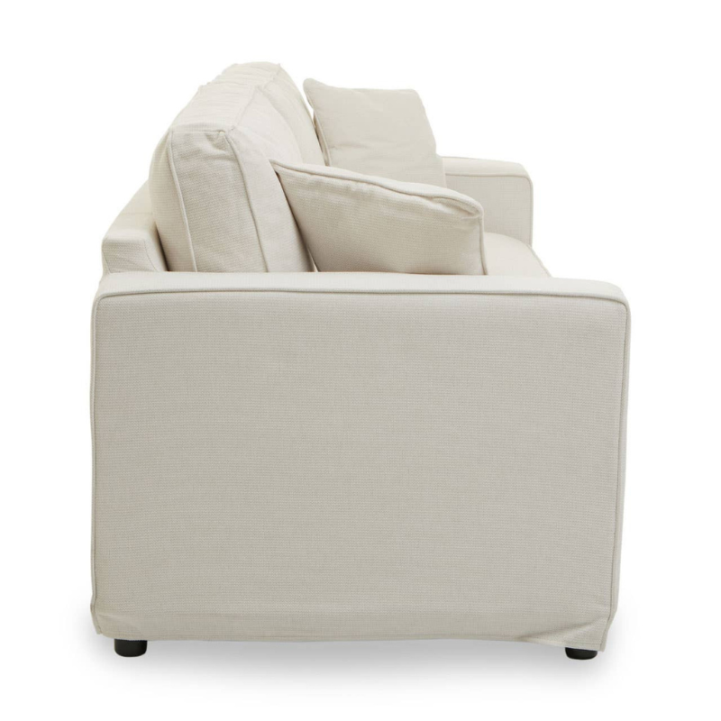 Valensole 3 Seat Cream Fabric Sofa – Modern Comfort & Elegant Design