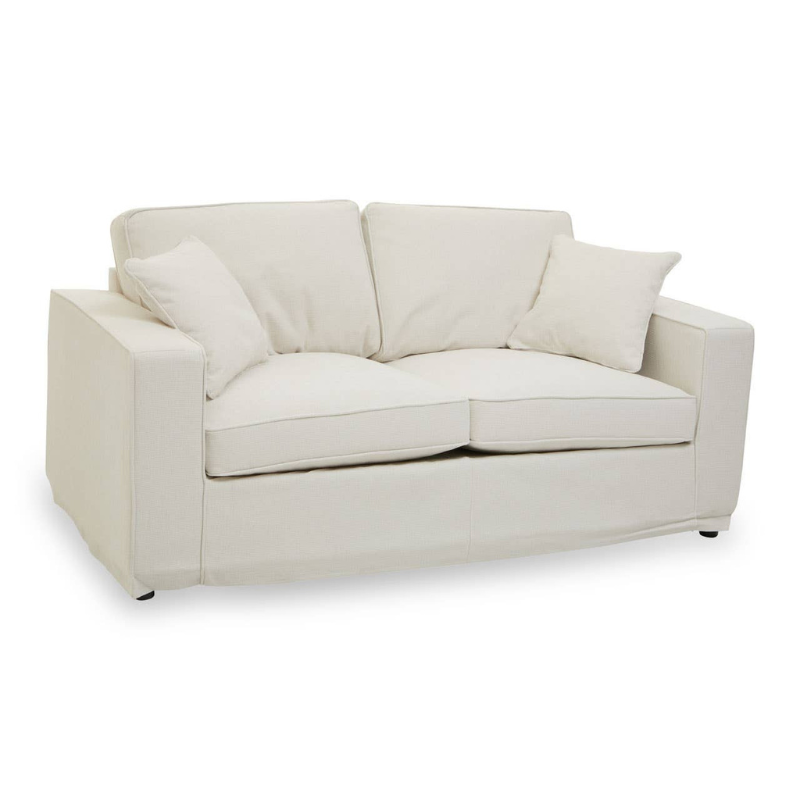 Valensole 2 Seat Cream Fabric Sofa – Modern Comfort & Stylish Design