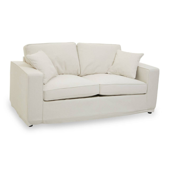 Valensole 2 Seat Cream Fabric Sofa – Modern Comfort & Stylish Design