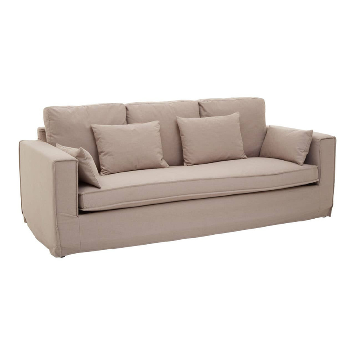 Menton 3 Seat Grey Fabric Sofa – Modern Comfort & Stylish Design