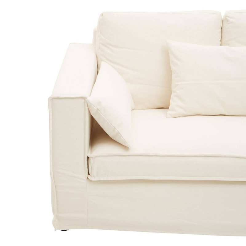 Menton 3 Seat Cream Fabric Sofa – Modern Elegance & Luxurious Comfort