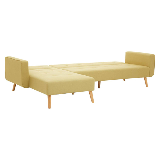 Hansa Hagen Olive Linen Corner Sofa Bed – Contemporary Design & Versatile Comfort
