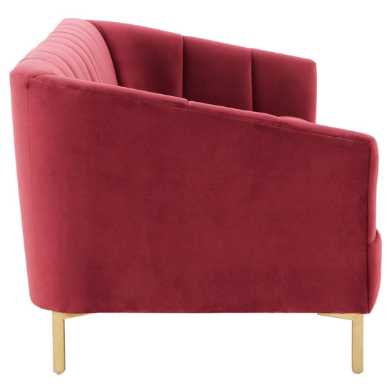 Bella 3 Seat Wine Velvet Sofa – Luxurious Style & Modern Comfort