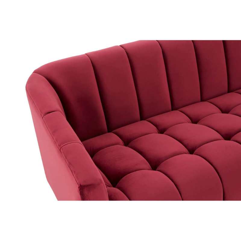 Bella 3 Seat Wine Velvet Sofa – Luxurious Style & Modern Comfort