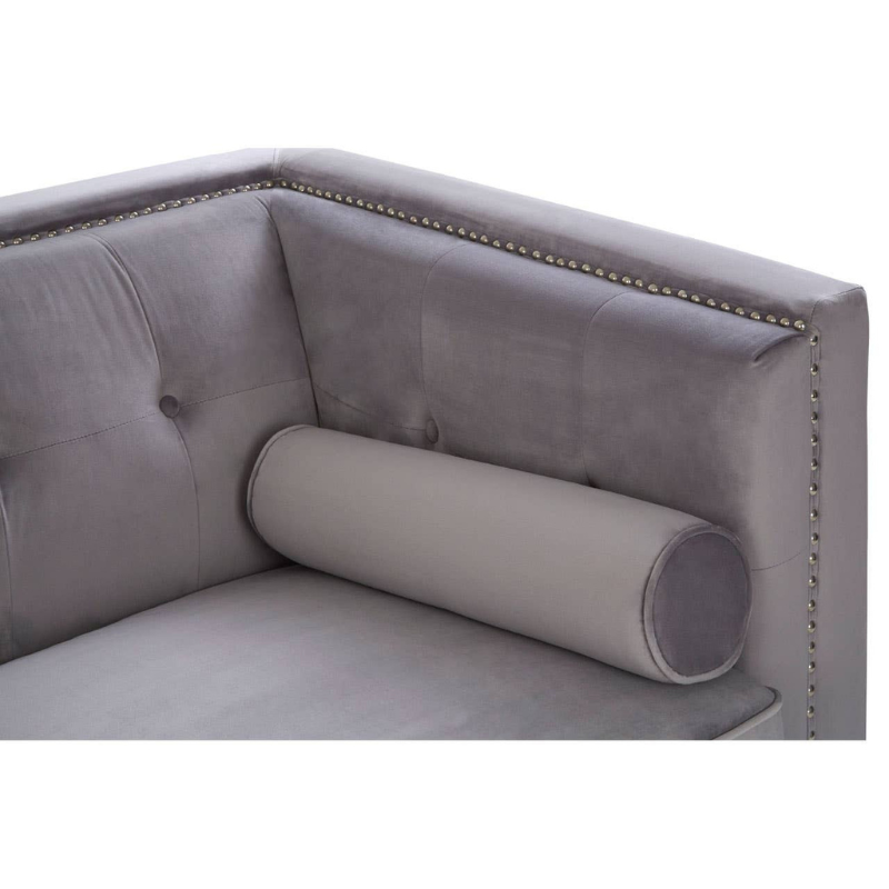 Felisa Two Seater Grey Velvet Sofa – Modern Elegance & Cozy Comfort