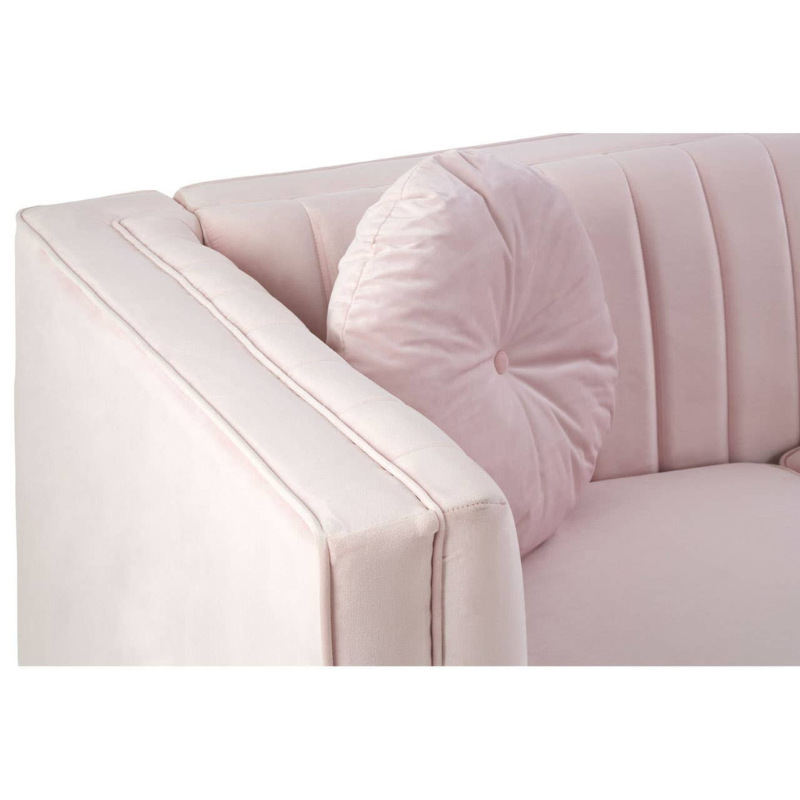 Farah 2 Seat Pink Velvet Sofa – Chic Style & Luxurious Comfort