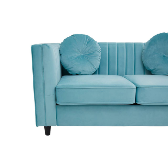 Farah Two Seat Green Velvet Sofa – Modern Glamour & Plush Comfort