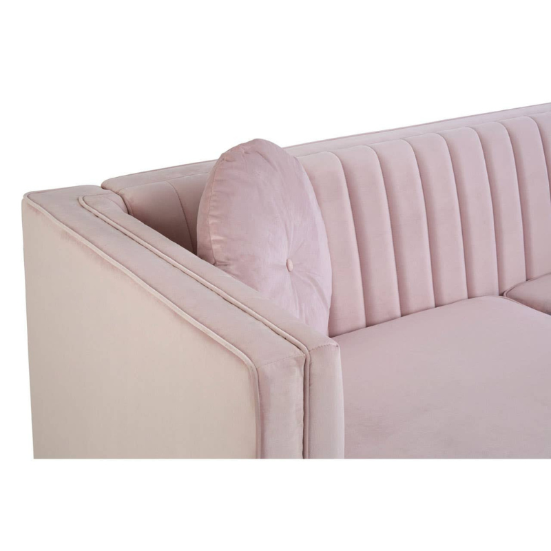 Farah 3 Seat Pink Velvet Sofa – Elegant Design & Luxurious Comfort