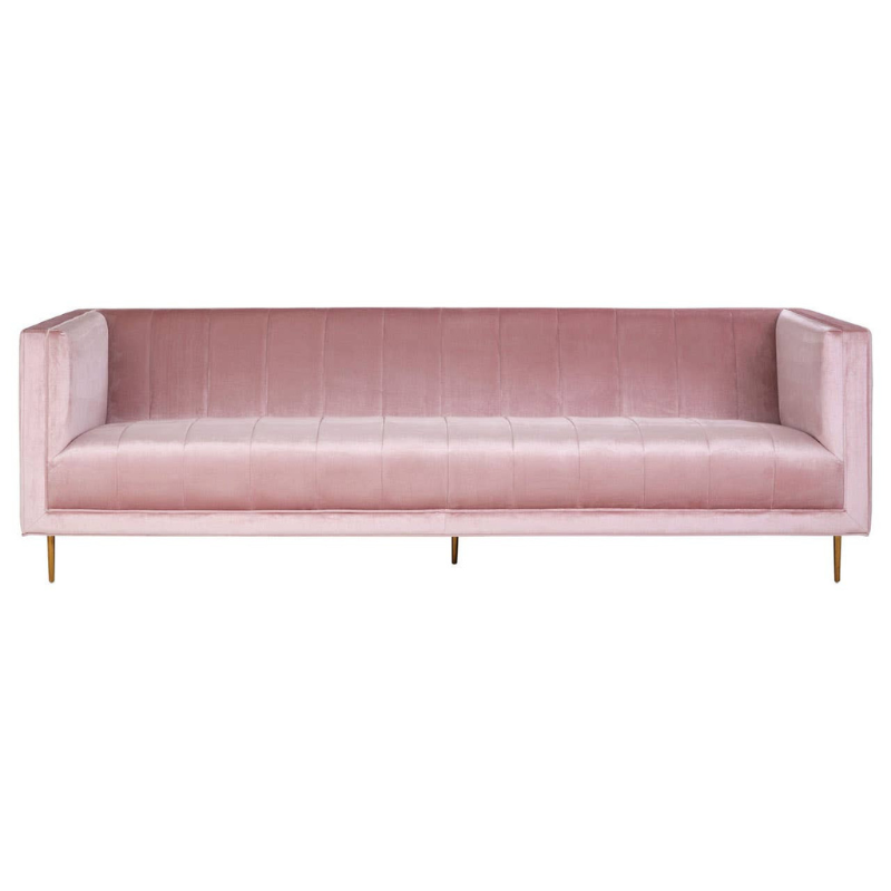 Otylia 3 Seat Pink Sofa – Contemporary Elegance & Cozy Comfort
