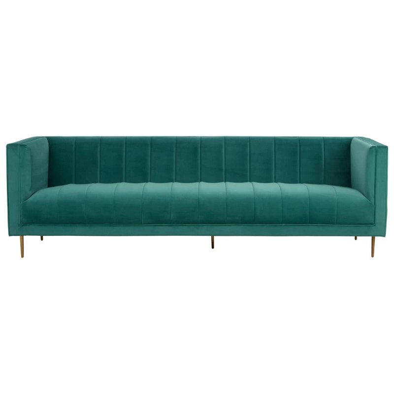 Otylia 3 Seat Green Sofa – Modern Style & Luxurious Comfort