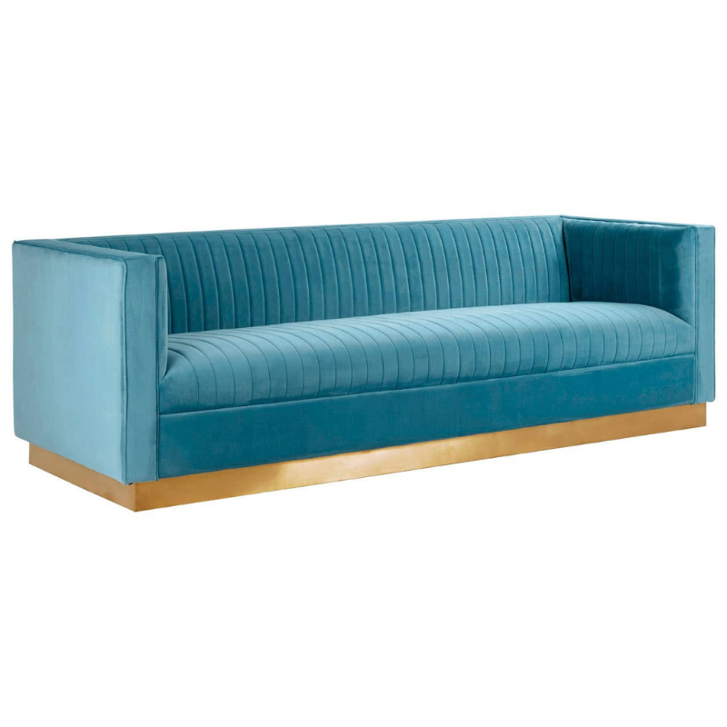 Opal 3 Seat Light Blue Sofa – Contemporary Comfort & Elegant Design
