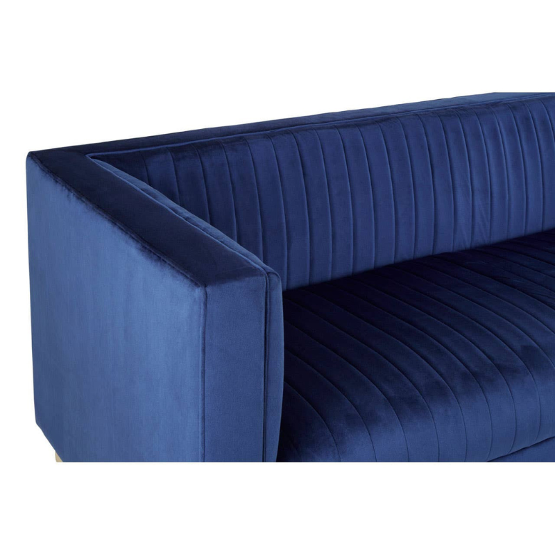 Opal 3 Seat Deep Blue Sofa – Modern Elegance & Luxurious Comfort