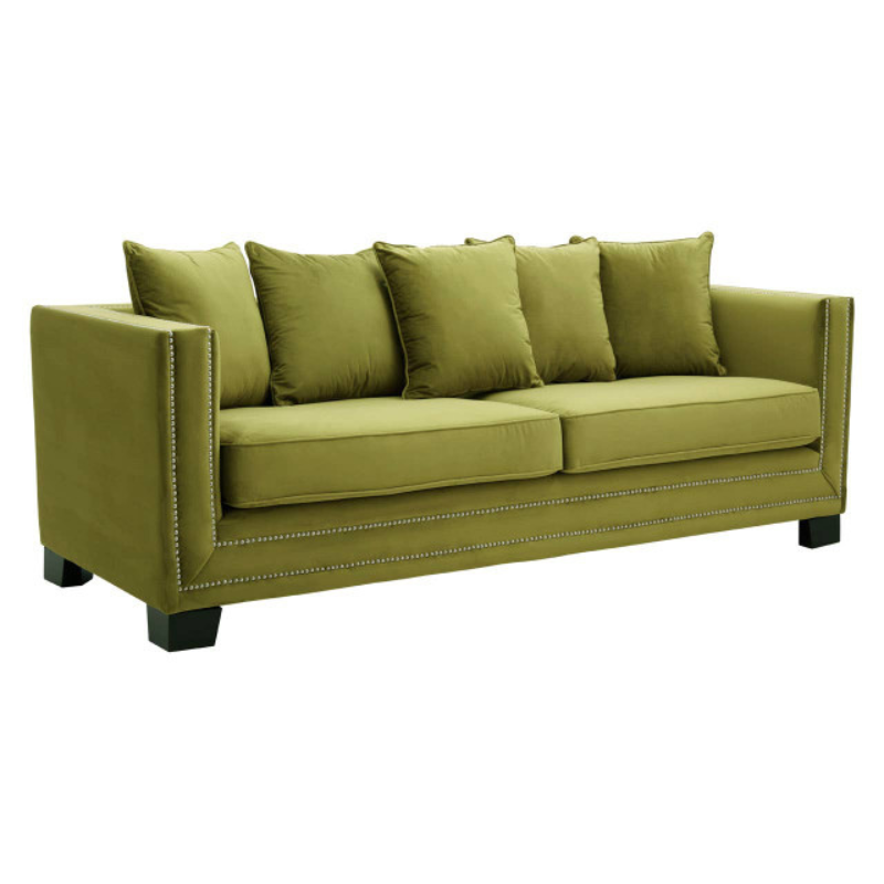 Sofia 3 Seat Moss Velvet Sofa – Modern Elegance & Luxurious Comfort