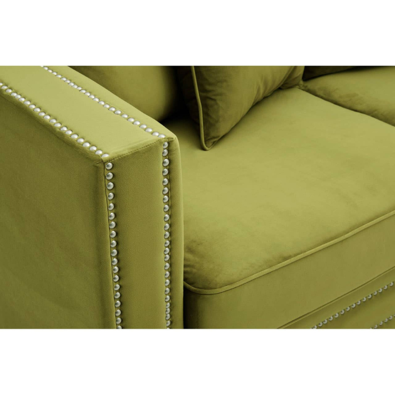 Sofia 2 Seat Moss Velvet Sofa – Contemporary Luxury & Cozy Comfort
