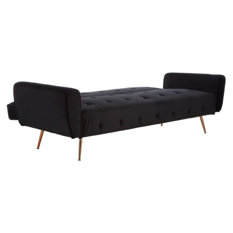 Hayton Black Velvet Sofa Bed – Modern Luxury & Functional Comfort