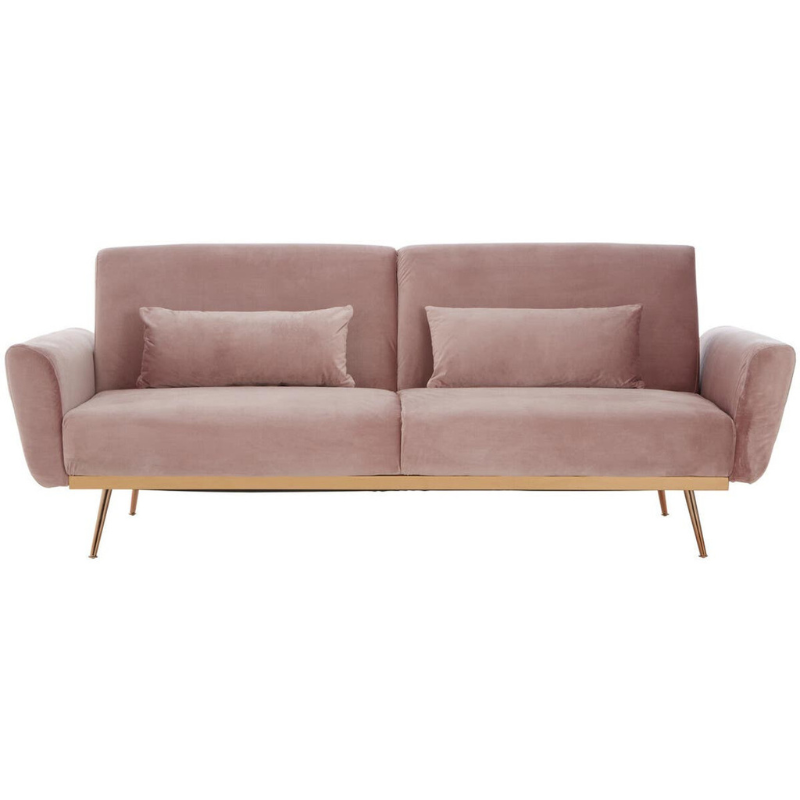 Hatton Pink Velvet Sofa Bed – Chic Style & Versatile Comfort