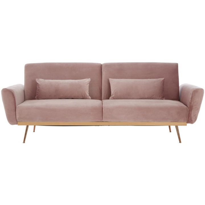 Hatton Pink Velvet Sofa Bed – Chic Style & Versatile Comfort