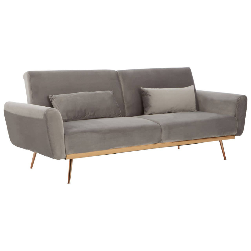 Hatton Grey Velvet Sofa Bed – Modern Elegance & Functional Comfort