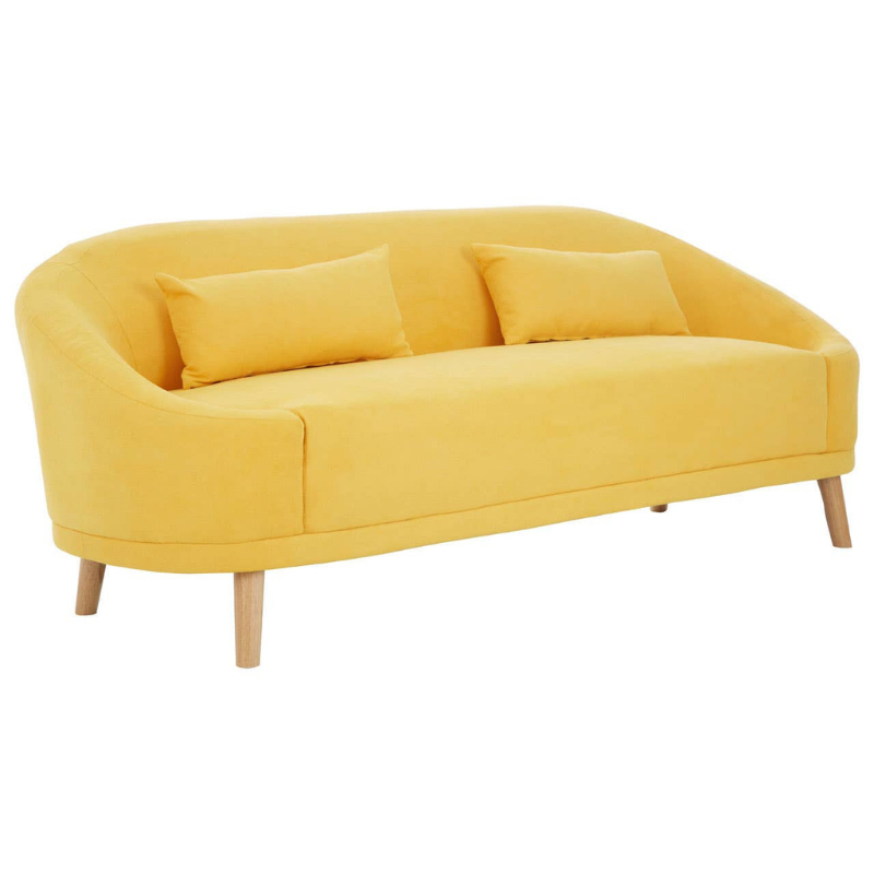 Holland Yellow Linen Sofa – Bright Style & Modern Comfort
